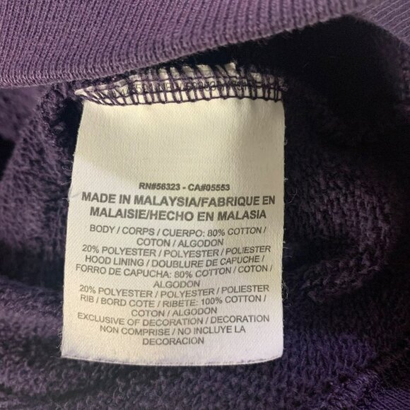 Nike Purple Pullover Hoodie Sweatshirt Spell Out Big Swoosh - Picture 4 of 8